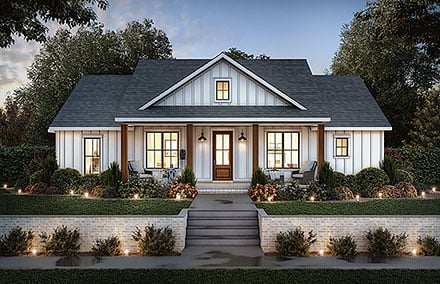 Country Farmhouse Traditional Elevation of Plan 41477