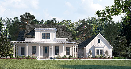 Farmhouse Elevation of Plan 41486