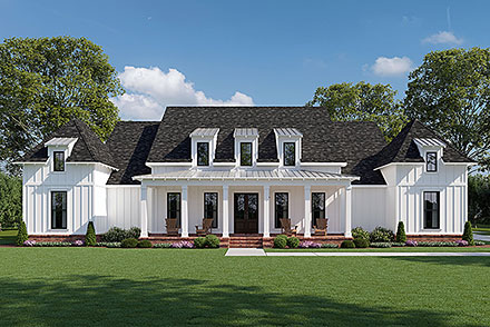 Craftsman Farmhouse New American Style Elevation of Plan 41489
