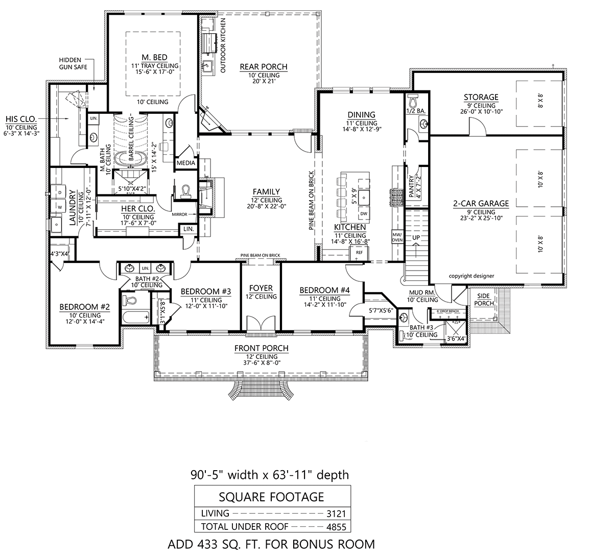 New House Plans 3000 to 3499 Square Feet