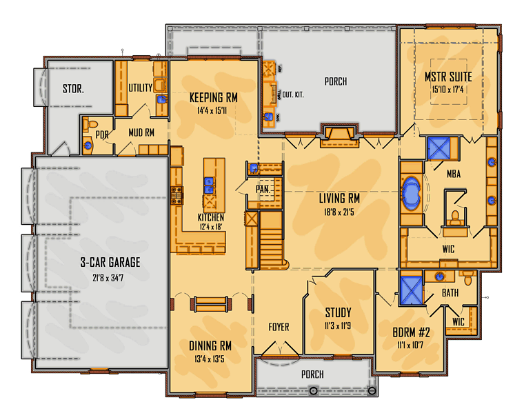 Colonial European Southern Level One of Plan 41519