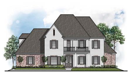 Colonial European Southern Elevation of Plan 41519