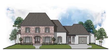 Colonial European Southern Elevation of Plan 41520