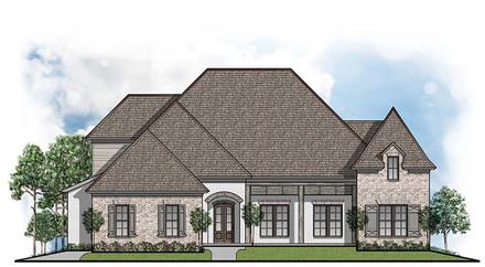 Contemporary European Southern Elevation of Plan 41521