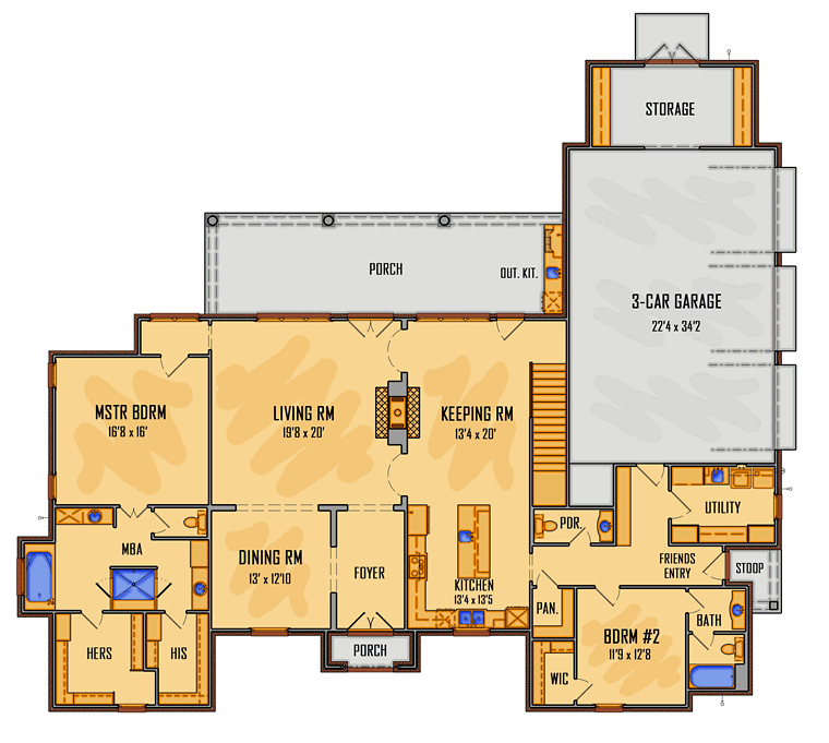 Colonial Country European Level One of Plan 41532