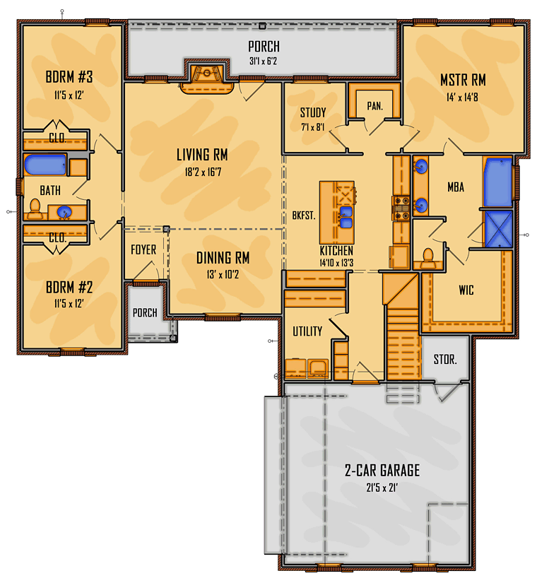 European Southern Traditional Level One of Plan 41537