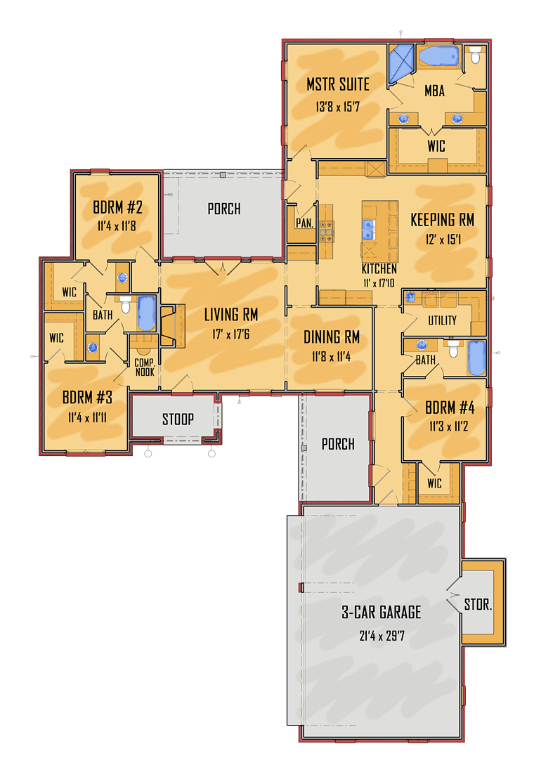 Contemporary European Level One of Plan 41543