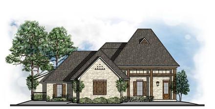 Cottage Country Craftsman European French Country Southern Elevation of Plan 41545