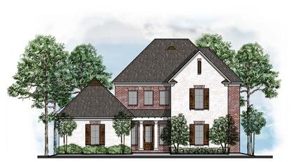 Colonial Country European Southern Elevation of Plan 41562
