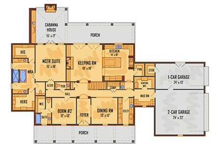 House Plan 41569 First Level Plan