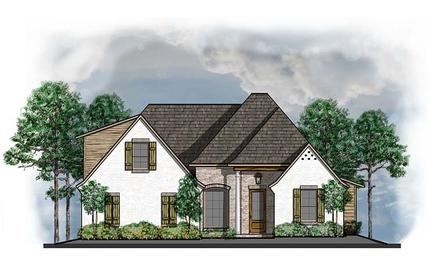 Cottage European Southern Elevation of Plan 41578