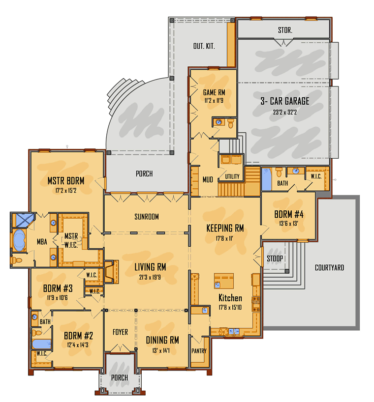 Colonial European Southern Level One of Plan 41584