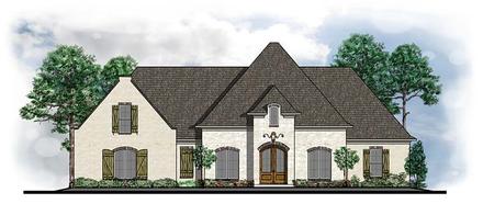 Country European Southern Traditional Elevation of Plan 41595