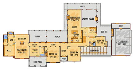 House Plan 41598 First Level Plan