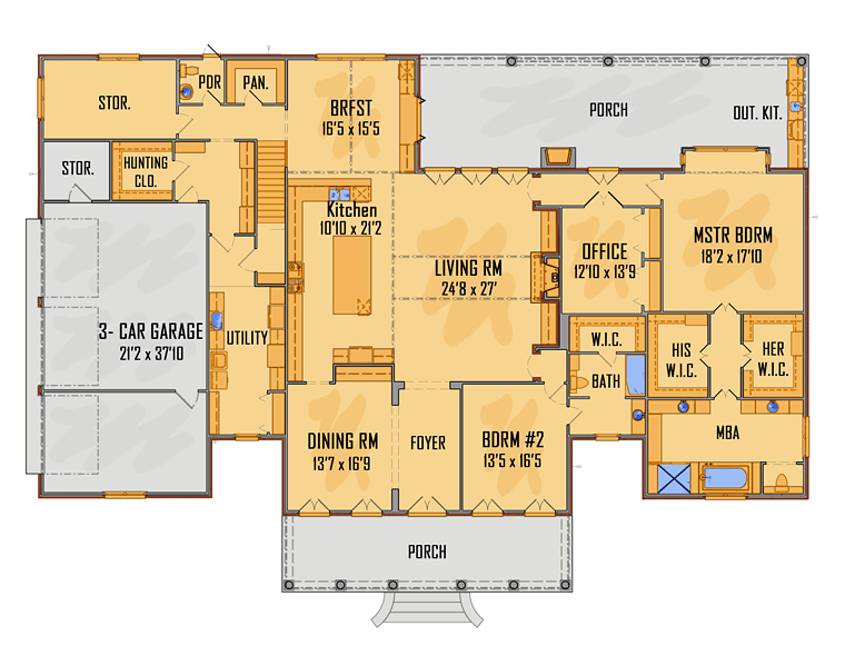 Colonial European Southern Level One of Plan 41599