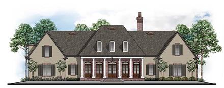 Colonial European Southern Elevation of Plan 41599