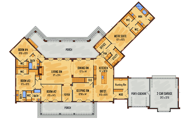 Country European Southern Traditional Level One of Plan 41601