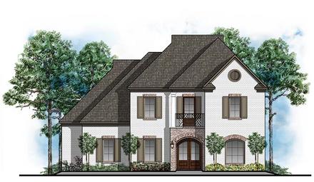 Colonial European Traditional Elevation of Plan 41614