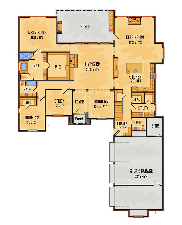 European Southern Traditional Level One of Plan 41615