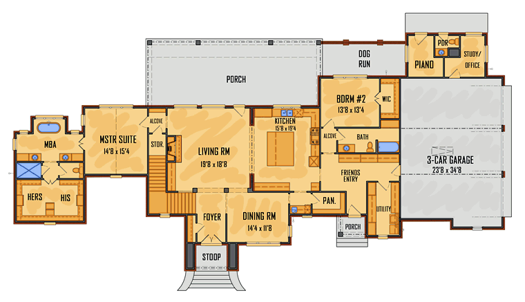 Colonial European Southern Level One of Plan 41621