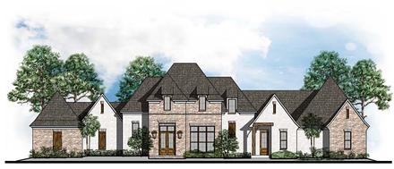 Colonial European Southern Elevation of Plan 41621