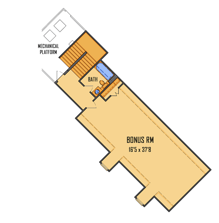 Colonial European French Country Level Two of Plan 41623