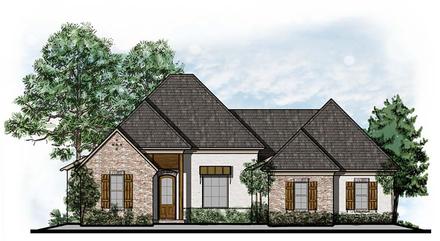 European Southern Traditional Elevation of Plan 41628