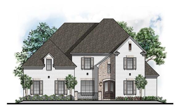 European, Southern, Traditional House Plan 41639 with 4 Beds, 4 Baths, 3 Car Garage