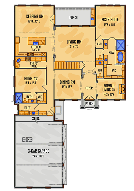 House Plan 41642 First Level Plan