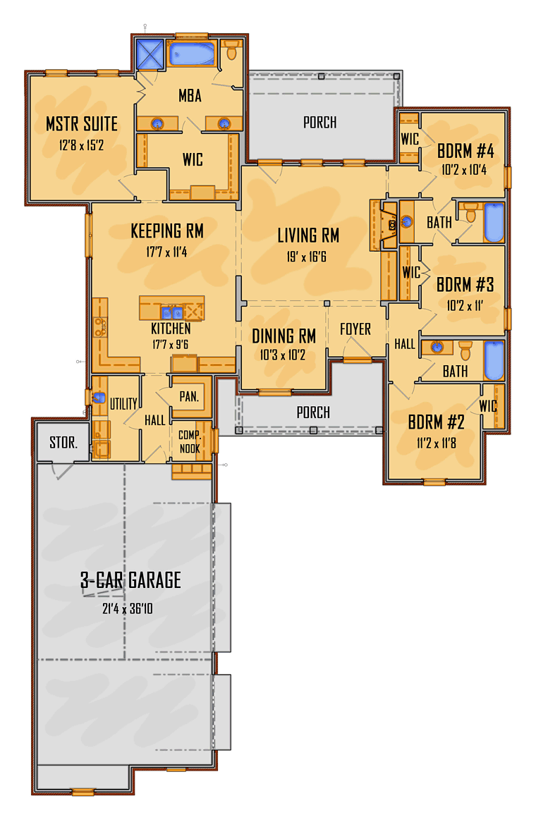 Southern Traditional Level One of Plan 41646