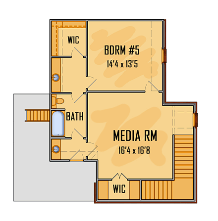 House Plan 41648 Second Level Plan