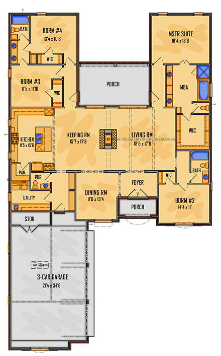 House Plan 41652 First Level Plan