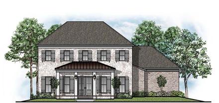 Colonial Southern Traditional Elevation of Plan 41655
