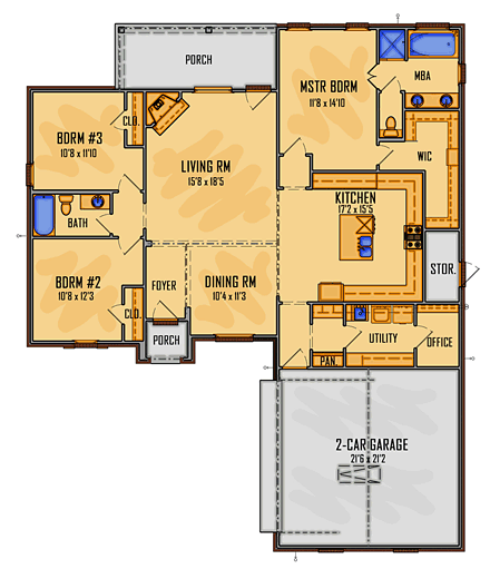 House Plan 41656 First Level Plan
