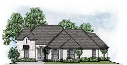 European French Country Elevation of Plan 41657