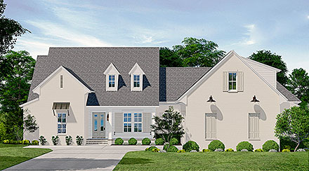 Colonial Contemporary Country Farmhouse Traditional Elevation of Plan 41660