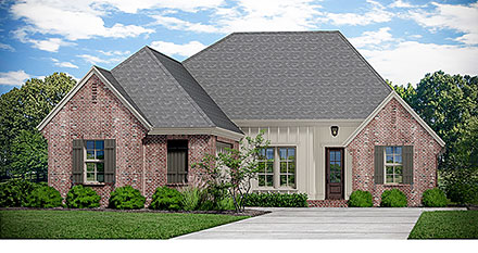 Country European Farmhouse Southern Traditional Elevation of Plan 41666