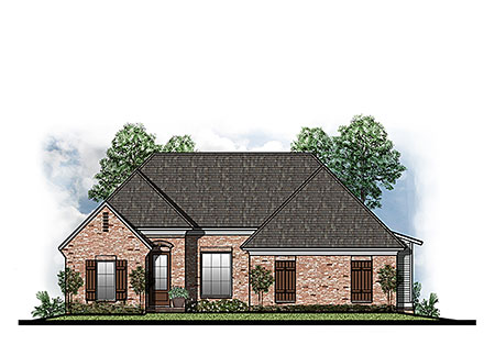 Country European Ranch Southern Southwest Traditional Elevation of Plan 41667