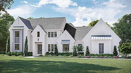 Contemporary Country European Southwest Traditional Elevation of Plan 41668