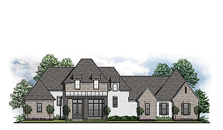 Contemporary Country European Ranch Southern Southwest Traditional Elevation of Plan 41669