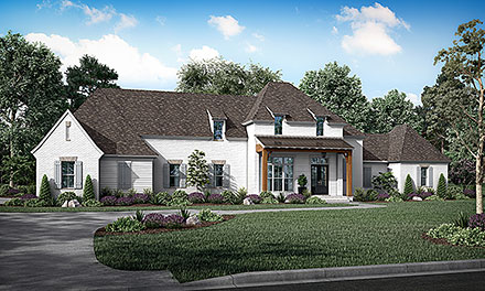 Country European Farmhouse Southern Traditional Elevation of Plan 41679