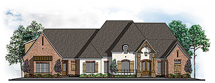 Country European Southern Southwest Traditional Elevation of Plan 41682