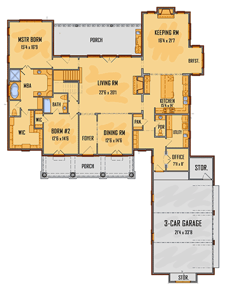 House Plan 41686 First Level Plan