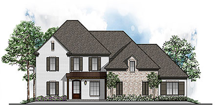 Country European Southern Southwest Traditional Elevation of Plan 41693