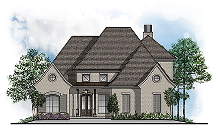 Country European Southern Southwest Traditional Elevation of Plan 41698