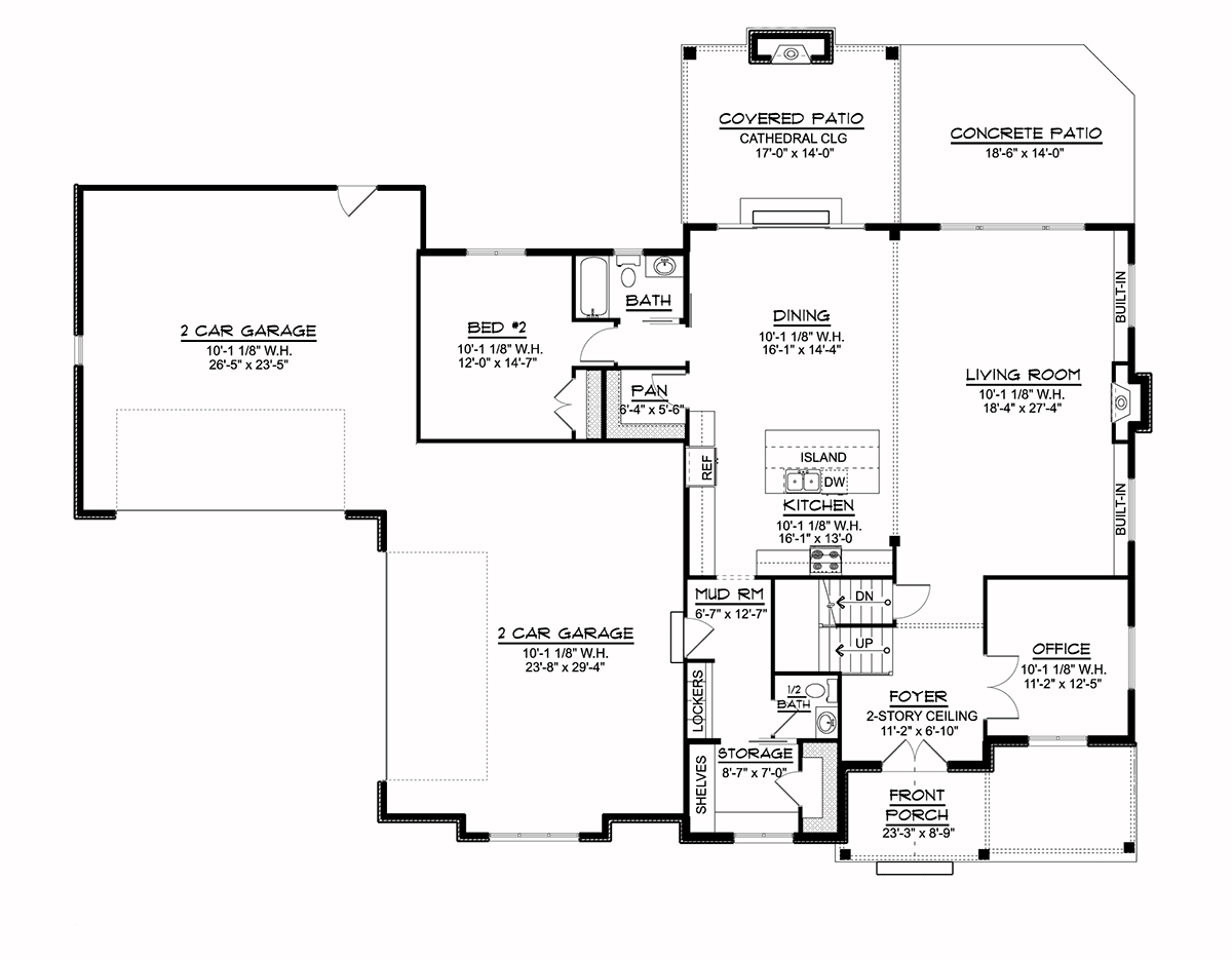 Country Farmhouse Level One of Plan 41803