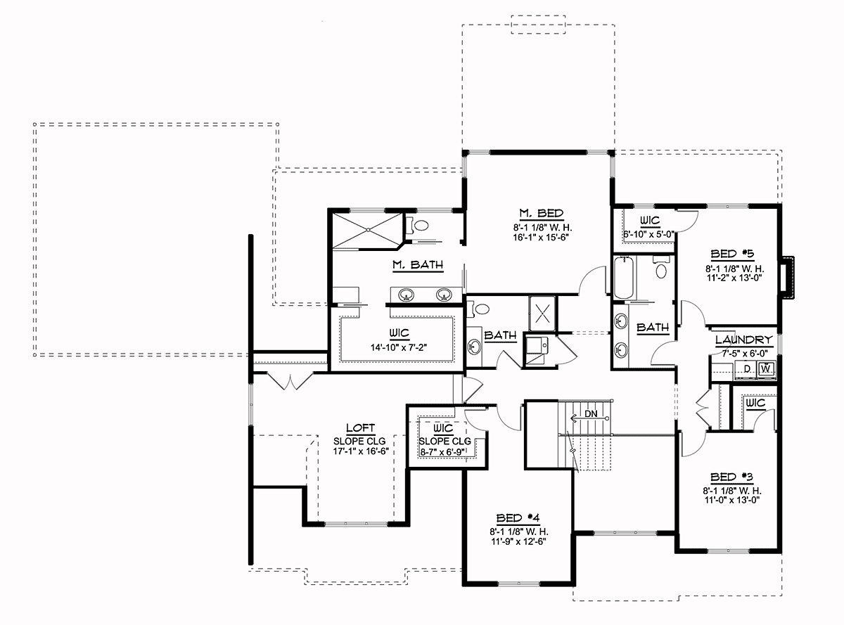 Country Farmhouse Level Two of Plan 41803