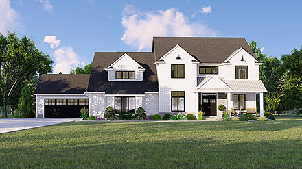 Country Farmhouse Elevation of Plan 41803