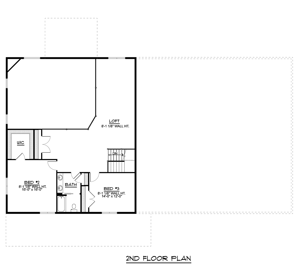 Barndominium Country Craftsman Farmhouse Level Two of Plan 41806