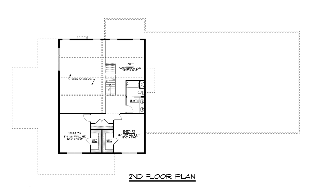 Barndominium Country Craftsman Farmhouse Level Two of Plan 41807